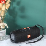 T&G Φορητό Ασύρματο Ηχείο Bluetooth, USB, FM, TF, HiFi 2x5W - Μαύρο