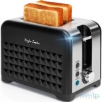 Φρυγανιέρα 2 Θέσεων  815W με 7 Επίπεδα Ροδίσματος - Ανοξείδωτη σε Μαύρο Χρώμα με Λειτουργία Απόψυξης & Αναθέρμανσης
