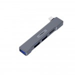 USB-C Hub 4 σε 1 Moxom – Ευέλικτη Συνδεσιμότητα με Αναγνώστη Καρτών