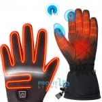 Warm hands Ταχύ Θερμαινόμενα Αδιάβροχα Γάντια για Αναβάτη Μηχανής με Ανακλαστικό Φωτός & Επαναφορτιζόμενες Μπαταρίες USB 4000mAh - One Size Μαύρο