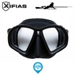 Xifias Καταδυτική Μάσκα Σιλικόνης Μαύρη Tempered Glass Silicone Mask