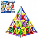 Σετ 188pcs Μαγνητικοί Ράβδοι Μπάρες & Μπίλιες Κατασκευών - Παιδικό Παιχνίδι Magnetic Wand Game Magnastix