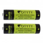 Σετ 2 Επαναφορτιζόμενες Μπαταρίες 18650 3,7V 4200mAh 5.55Wh Λιθίου Button Top
