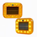 Σετ 2 Ηλιακά Προειδοποιητικά Φώτα LED IP67 85×110mm με Μαγνητική Βάση για Φορτηγά