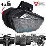 UNIVERSAL Σετ Carbon Σαμάρια Motocentric με Διπλές Κλειδαριές TSA 60L (2x 30L) Πλαϊνές Βαλίτσες Μηχανής - Μοτοσυκλέτας με Αδιάβροχο Κάλυμμα