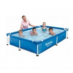 Πισίνα 221x150x43εκ. με Μεταλλικό Σκελετό - 1200L Χωρητικότητα, Εύκολη Συναρμολόγηση, Ιδανική για Κήπο & Παιδιά