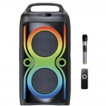 Ισχυρό Bluetooth Ηχείο Πλάτης 6.5″ με Καραόκε, Χειριστήριο και Εντυπωσιακό LED RGB Φωτισμό CMiK MK-2601