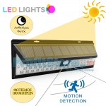 Ηλιακό Solar Ευρυγώνιο Φωτιστικό - Προβολέας Τοίχου 180ᵒ Μοιρών LED με Ανιχνευτή Κίνησης, Αισθητήρα Νυκτός , Φωτοκύτταρο & 2 Λειτουργίες Φωτισμού
