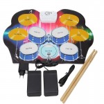Ψηφιακά Drums που τυλίγονται με Ηχεία, 2 Στικ, Hit-Hat, Snare - Προσομοίωση Κρουστών Rolling Drum Kit