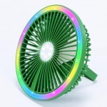 Φορητός RGB Mini Ανεμιστήρας 2 σε 1 με LED και USB Φόρτιση – Επιτραπέζιος & Κρεμαστός - Arrango