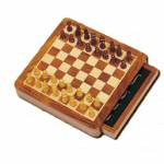 Μαγνητικό Σκάκι Ταξιδίου Μαρκετερί 26x26cm
