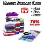 Σακούλα Κενού Αέρος VACUUM BAG για αποθήκευση ρούχων & 75% εξοικονόμηση χώρου