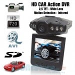 Αυτόνομη HD 1280 x 920p Κάμερα - Καταγραφικό Αυτοκινήτου με Oθόνη 2,5'' Νυχτερινή Λήψη, Ανίχνευση Κίνησης & Ψηφιακό Zoom.