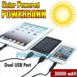 Ηλιακή Μπαταρία Φορτιστής Υψηλής Ισχύος 2,1A - Solar Power Bank Eboot ES30000