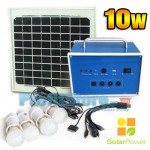 Ισχυρό Ηλιακό Σύστημα Φωτισμού & Φόρτισης με Panel 10W, Μπαταρία & 4 Λάμπες LED 120LM
