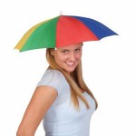 Πολύχρωμη Ομπρέλα Καπέλο για τον Ήλιο και την Βροχή