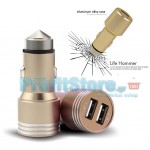 Φορτιστής Αυτοκινήτου 3.1Α με 2x Θύρες USB και Θραύστης Κρυστάλλων