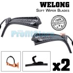 Υαλοκαθαριστήρες Σιλικόνης Αθόρυβης Λειτουργίας 450mm WELONG - Σετ 2 τεμαχίων.