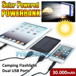 Ηλιακή Μπαταρία Φορτιστής 2,1A & Φωτιστικό LED - Solar Power Bank ES30000 OEM