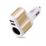 Ισχυρός Ταχυ-Φορτιστής 3.1Α Αυτοκινήτου με 2 USB Θύρες & Υποδοχή Αναπτήρα