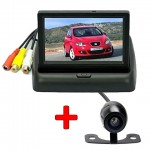 Πλήρες Σετ Κάμερας Οπισθοπορείας Αυτοκινήτου με Πτυσσόμενο Έγχρωμο TFT μόνιτορ 4,3 - 480p