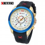 Ανδρικό Ρολόι CURREN M8166 Gold & Blue