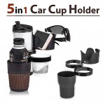 Πολυχρηστική Ποτηροθήκη, Θήκη και Βάση Κινητού Αυτοκινήτου 5 σε 1