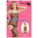 Ολόσωμο Σέξι Καλσόν Δίχτυ με Σχέδια Καρδιές, Τιράντα και Ζαρτιέρα 81039