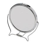 Καθρέφτης Μπάνιου Μακιγιάζ Inox 14cm 2 όψεων με μεγέθυνση 3x και 360 περιστροφή