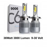 Φώτα Αυτοκινήτου COB LED 9006 6000Κ 36W 3800L 9V-30V C6