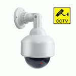 Μεγάλη Στρογγυλή Ψεύτικη Κάμερα Ασφαλείας με LED Λυχνία - Flashing LED Security Camera