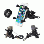 Extreme Action Bάση Φορτιστής USB Κινητού με Spider Grip για Καθρέπτη Μηχανής & Ποδηλάτου