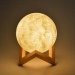 Ανάγλυφο Φωτιστικό Αφής 3D Φεγγάρι Moon Light LED Επαναφορτιζόμενο με 3 Αποχρώσεις 18cm