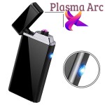 Αντιανεμικός X Arc Αναπτήρας Διπλής Ακτίνας με Φωτιζόμενο LED Διακόπτη - Double Plasma Arc Lighter USB