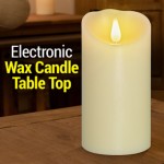 Διακοσμητικό Κερί Μπαταρίας με LED Εφέ Φλόγας 7.5 x 12.5cm - Electronic Wax Candle