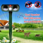 Ηλιακό Απωθητικό Υπερήχων Εξωτερικού Χώρου Για Τρωκτικά, Σκυλιά, Γάτες - Solar Ultrasonic Animal Repeller