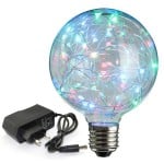 Στρογγυλός Κρεμαστός LED Λαμπτήρας με Αντάπτορα - Led Big Christmas Lamp - RGB , Blue, White, Rose, Warm