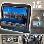 Κρεμαστές Οθόνες 9 DVD Player για το Προσκέφαλο Καθίσματος Αυτοκινήτου MP3, USB, SD, AUX με Τηλεχειριστήριο - Σετ 2 τμχ