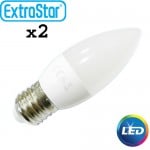 Λαμπτήρας LED ExtraStar 5W E27 με Ψυχρό Φως Σετ 2 Τεμαχίων