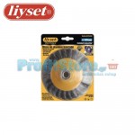 Συρματόβουρτσα Στρογγυλή Ατσάλινη Στριφτή Γωνιακών Τροχών Liyset 125mm