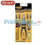 Μαγνητικό Κατσαβίδι Ακριβείας με Μύτες Liyset - Σετ 5 Τεμαχίων