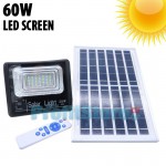 Αδιάβροχος Ηλιακός Προβολέας 60W με Φωτοβολταϊκό Πάνελ, Τηλεκοντρόλ, Χρονοδιακόπτη & LED Οθόνη Μπαταρίας  - Solar Panel