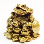 Χρυσός Βάτραχος με τρεις Χελώνες για Πλούτο και Αφθονία