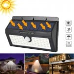 Αδιάβροχο Ηλιακό Επιτοίχιο Φωτιστικό - Προβολέας Ασφαλείας Τοίχου LED με Ανιχνευτή Κίνησης & Αισθητήρα Νυκτός / Φωτοκύτταρο - Solad Led Light