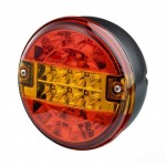 Στρογγυλό Οπίσθιο Φανάρι για Τρέιλερ / Φορτηγά 12/24V Φλας & Φρένου με 20 LED