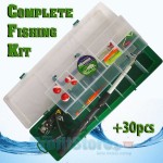 Πλήρες Σετ Ψαρέματος 30τμχ με Καλάμι 2,1μ, Μηχανάκι, Αγκίστρια, Φελλούς & Δολώματα