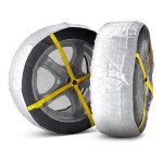 Υφασμάτινες Αντιολισθητικές Αλυσίδες - Κουβέρτες Χιονιού Maxeed Νο 71 με Δώρο Μάλλινα Γάντια σε Λευκό Χρώμα