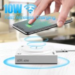 Ασύρματος Ταχύ Φορτιστής Βάση 5 σε 1 με 3 Θύρες USB Fast Charge, 1 Θύρα Type C & LED Φωτιστικό Νυχτός 40W