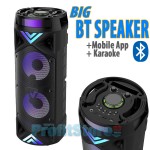 Φορητό Μεγάλο Ηχείο Bluetooth με App Κινητού, LED Φωτισμό, Karaoke, 2x15W USB/SD/AUX/FM, Οθόνη LCD, Τηλεχειριστήριο - Multimedia Ηχοσύστημα Player