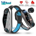 Αδιάβροχο Ρολόι SmartWatch & Ακουστικά Bluetooth TalkBand Activity Tracker με Μέτρηση Καρδιακών Παλμών, Πιεσόμετρο, Οξύμετρο, Βημάτων, Ποιότητας Ύπνου